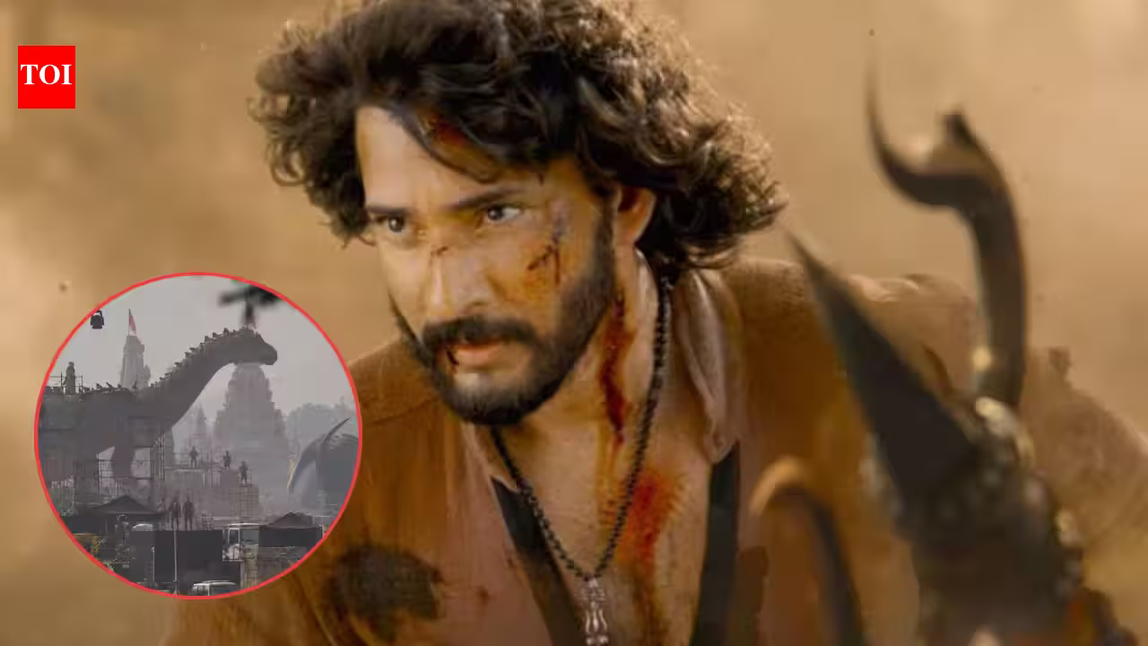 Dinosaur Meets Divinity: Leaked 'Varanasi' Set Photo Sends Fans Into a Frenzy Over Rajamouli’s Epic Vision