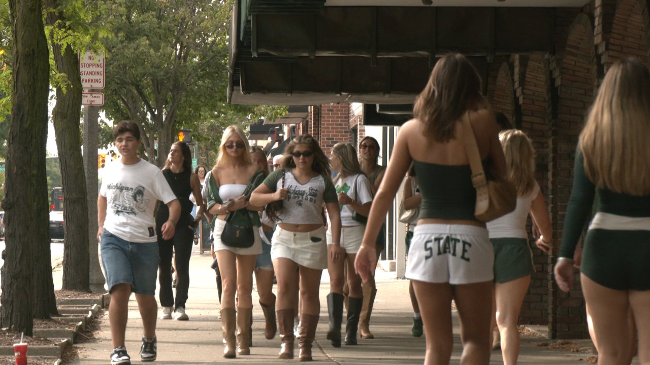 East Lansing Businesses Surge for MSU Opener