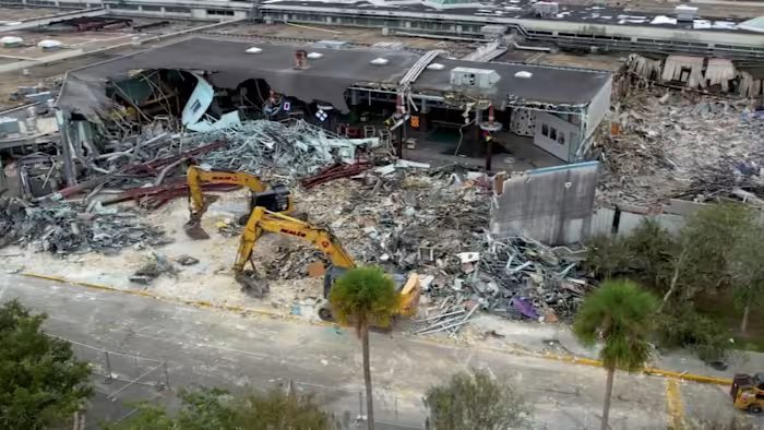 Final Flight: Drone Footage Captures the Demolition of Regency Square Mall