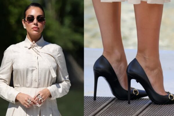 Georgina Rodriguez Stuns in Venice Gucci Pumps