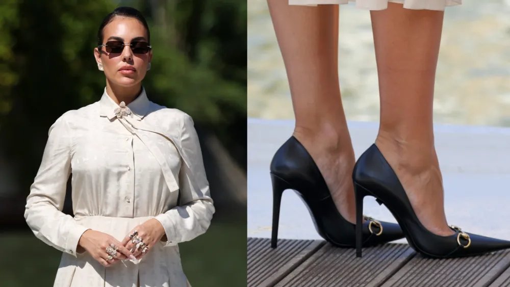 Georgina Rodriguez Stuns in Venice Gucci Pumps