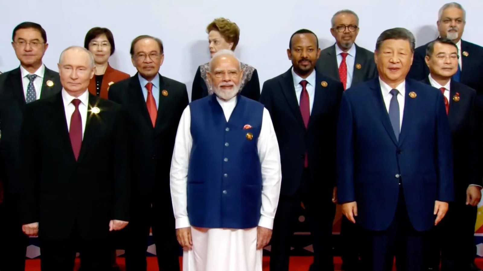Global Titans Converge: Modi, Putin, and Xi Stand United at BRICS Summit
