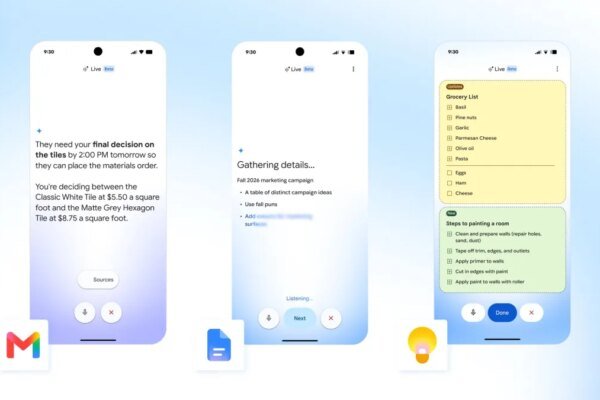 Google launches AI voice features in Gmail, Docs, and Keep