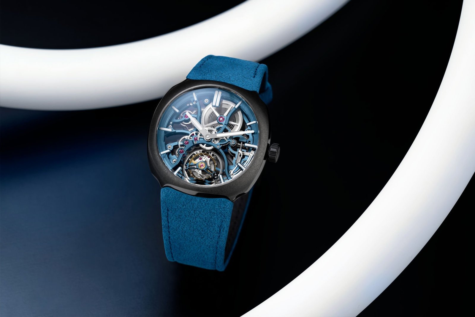 H. Moser & Cie. Ceramic Streamliner Tourbillon Skeleton Alpine LE