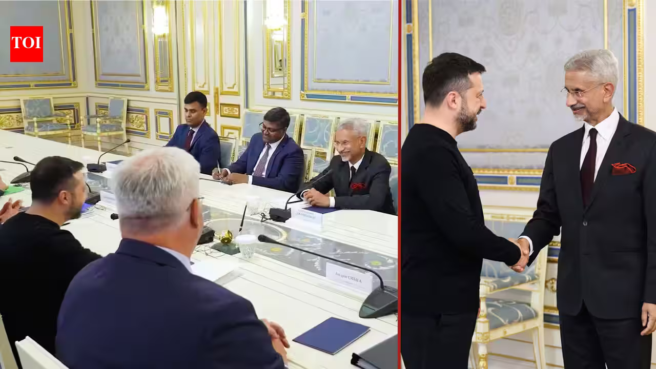 Here are a few options for a unique headline, depending on the tone you want:
The "Diplomatic Pivot" Angle:

India’s Peace Push: Jaishankar Reaches Kyiv for High-Stakes Talks with Zelensky

The "Direct & Bold" Angle:

'Dialogue is Key': Jaishankar Assures Zelensky of India’s Commitment to Ending Ukraine Conflict

The "Strategic" Angle:

From New Delhi to Kyiv: Jaishankar Meets Zelensky, Offers New Path to Peace

The "Punchy" Angle:

Mission Kyiv: Jaishankar Consults Zelensky on Ukraine Peace Roadmap

My recommendation for the best balance of impact and accuracy:

Jaishankar in Kyiv: India Vows Support for Peace as Zelensky Seeks Diplomatic Resolution