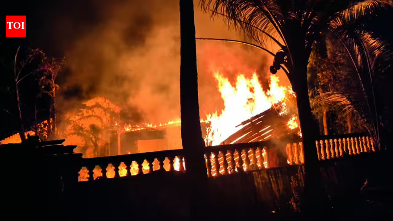 Inferno at Puppalaguda: Food Stall Gutted in Hyderabad Blaze