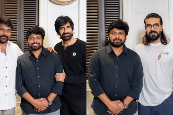 Mega Power Meets Success: Chiranjeevi and Ram Charan Celebrate 'Irumudi' Team!