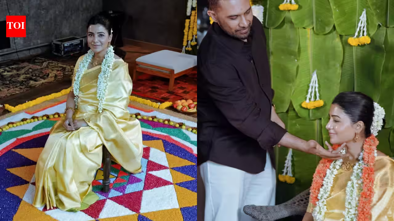 Samantha Ruth Prabhu Radiates Joy in Traditional Baby Shower Photos With Raj Nidimoru!