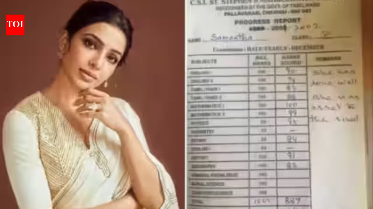 Samantha Ruth Prabhu’s ‘Asset to the School’ Moment: Throwback to Star’s Impressive 887/1000 Class 10 Scorecard Goes Viral!