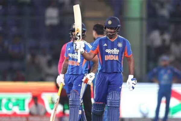 Samson’s 22-ball masterclass cements opener status as India cruise to series win over Afghanistan