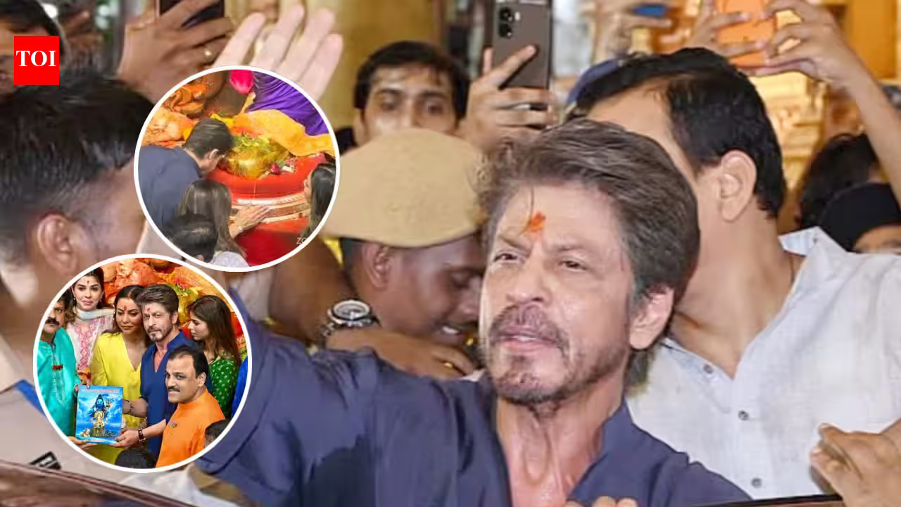 Shah Rukh Khan, Gauri, and Suhana Seek Blessings at Lalbaugcha Raja in Stunning Ganesh Chaturthi Appearance