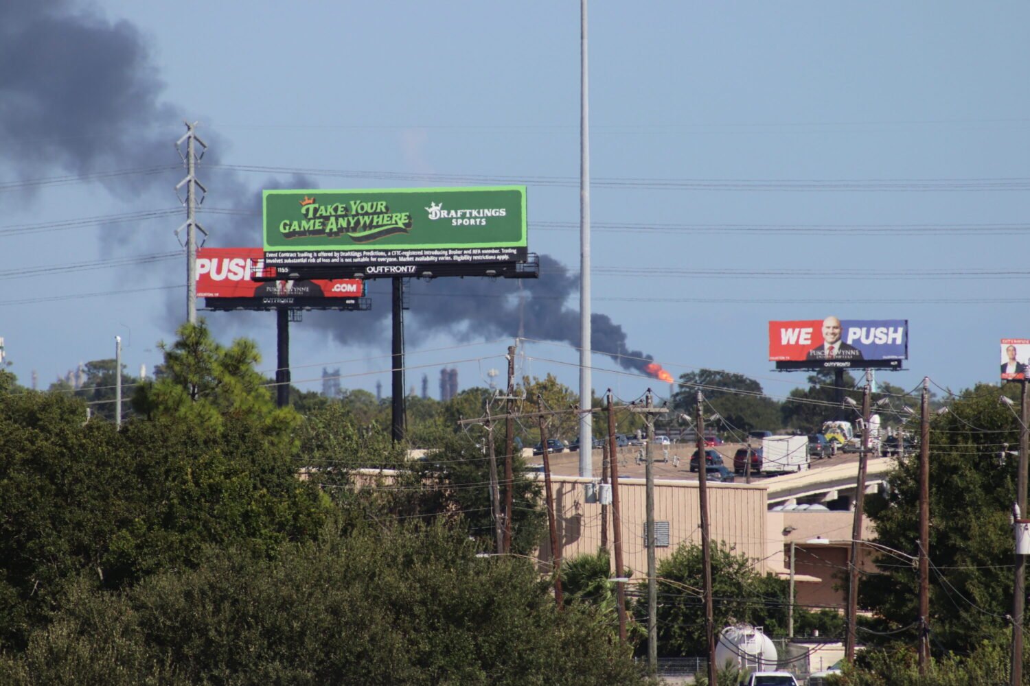 Skyline Scorch: Massive Flare Erupts Over East Houston Following Plant Power Failure