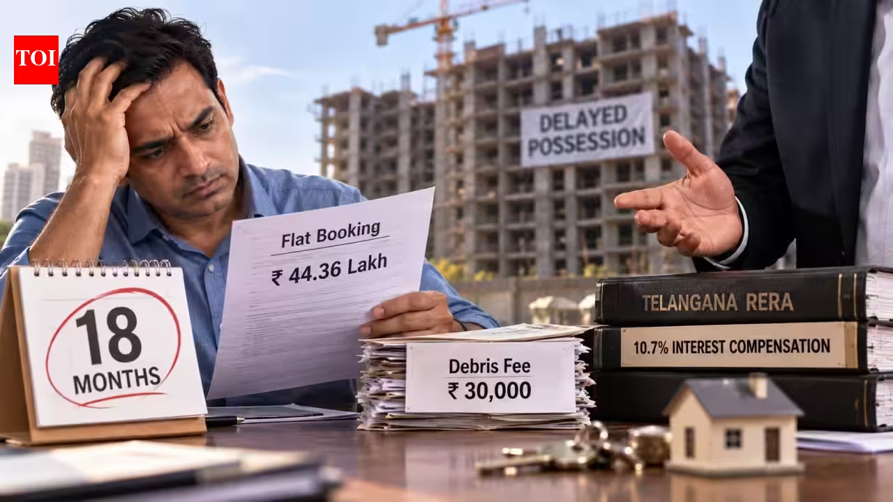 Telangana RERA Slaps Builder with 10.7% Interest Penalty for 18-Month Delay and Unfair Debris Charges
