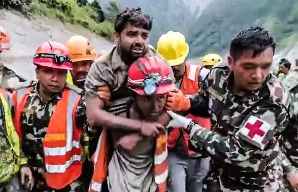 "Tunnel Trapped: Dramatic Rescue Saves Workers from Rising Trishuli Floodwaters"