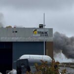 Firefighters tackle blaze on Queen’s Island in Belfast