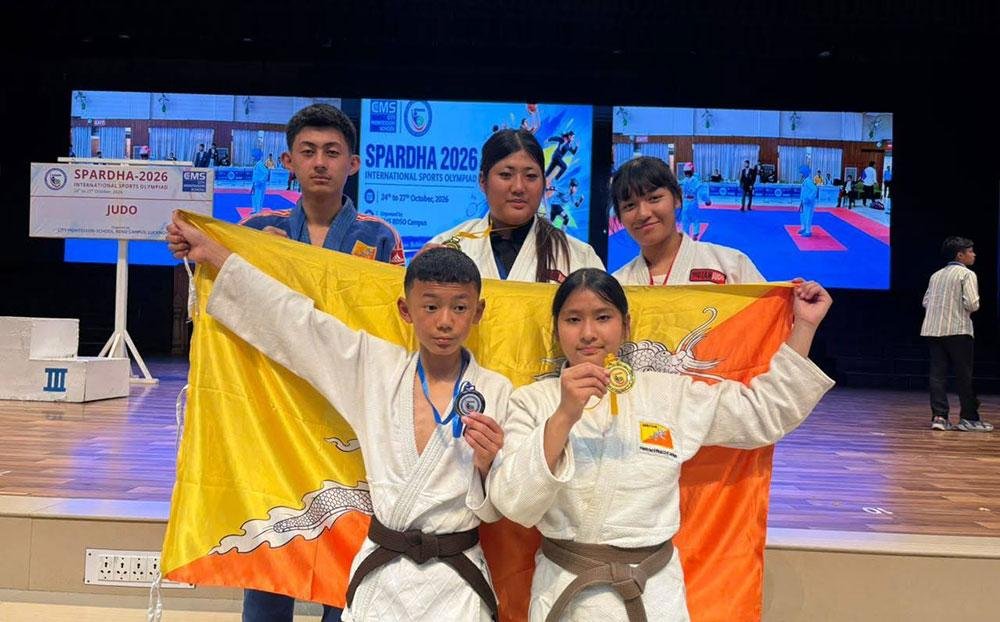 Bhutanese Judokas Make Historic Four-Medal Haul at Indian Championship