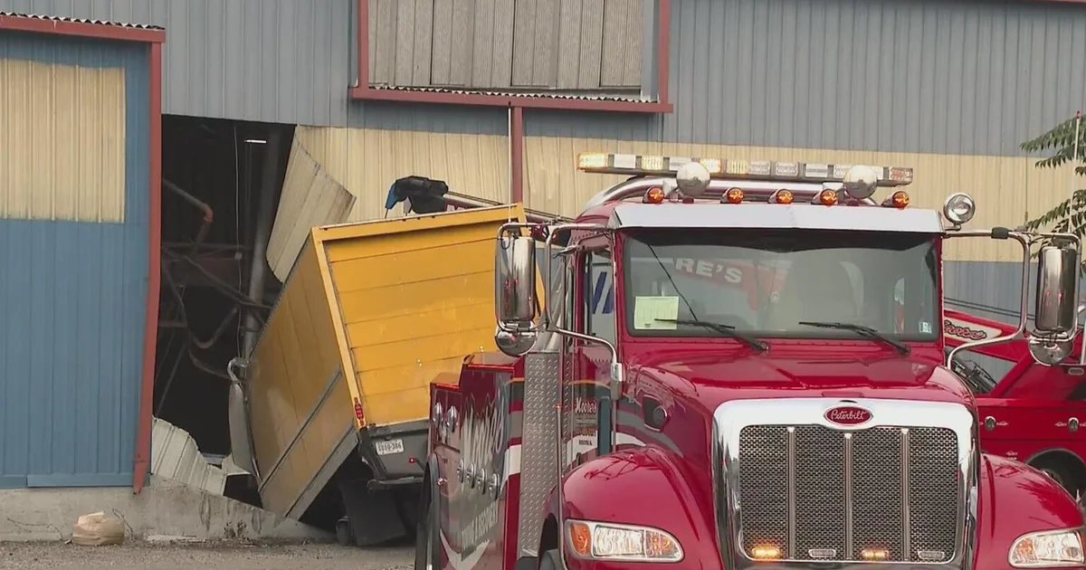 Box Truck Shatters Wall of Ambridge Distribution Hub in Morning Collision