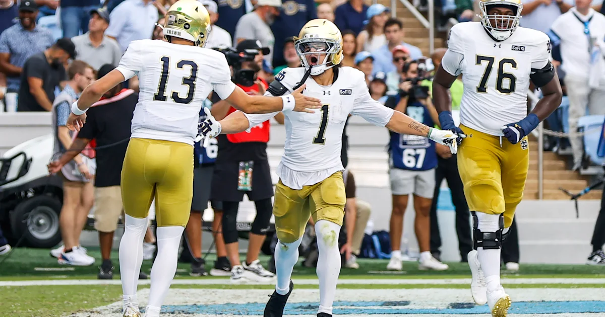Carr’s Five-Touchdown Masterclass Propels No. 3 Notre Dame Past North Carolina