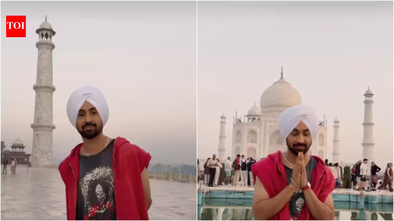 Diljit Dosanjh Takes the Taj: Global Superstar Channels Romance in Agra Ahead of Aura Tour!