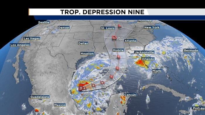 Florida Under Alert: State of Emergency Declared as Tropical Depression Nine Takes Aim