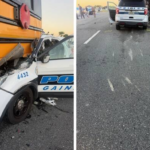 Gainesville Officer Hospitalized After Crashing Cruiser Into Student-Filled School Bus
