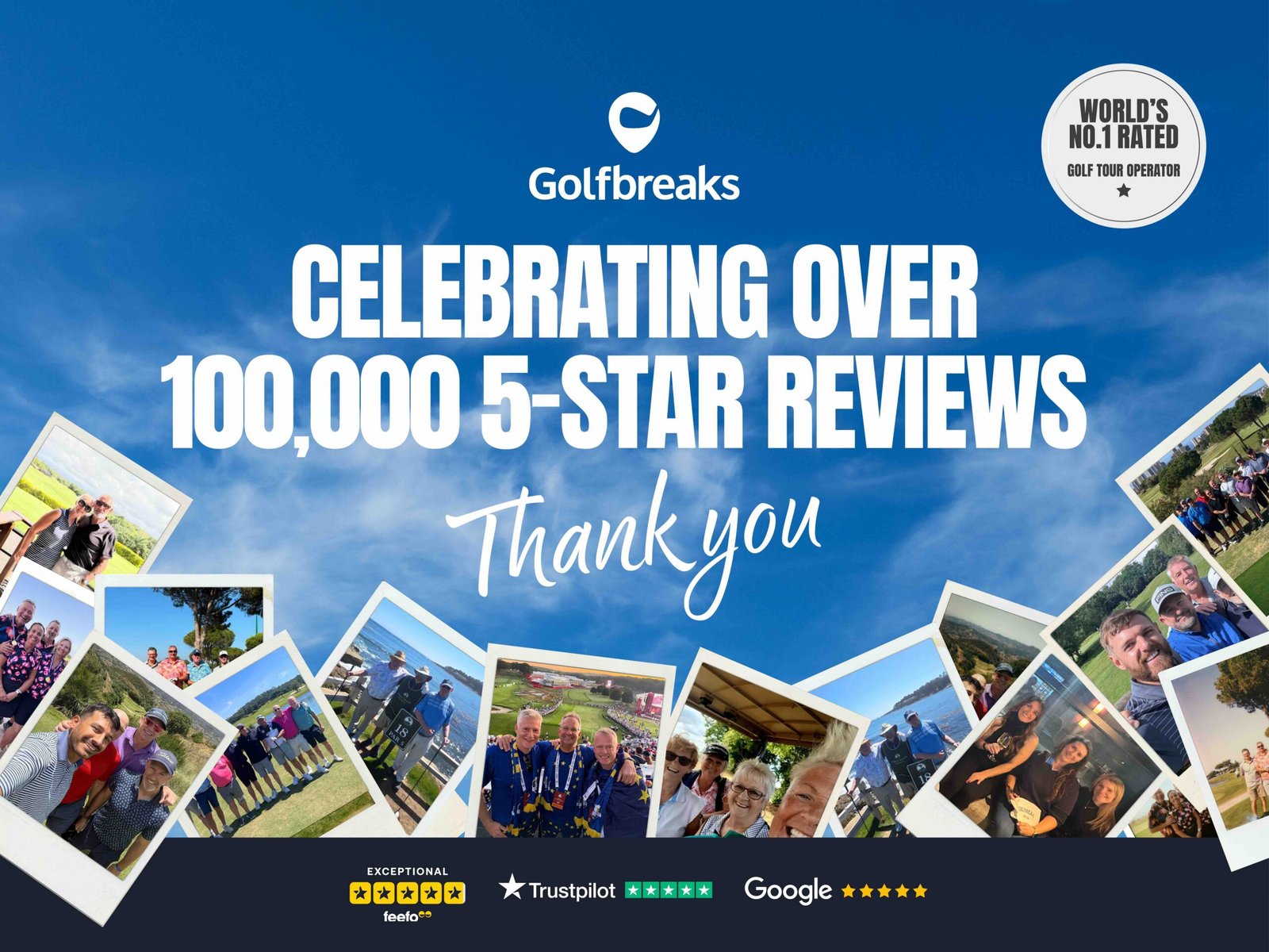 Golfbreaks Hits Century of Perfection: 100,000 Five-Star Reviews and Counting