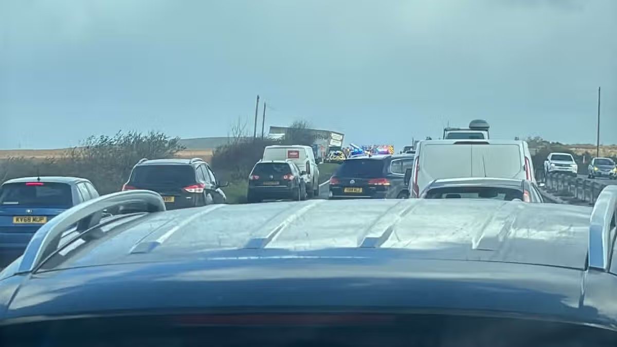 Gridlock Grid: Strategic A30 Diversions Unveiled Following Major Tractor-Lorry Collision