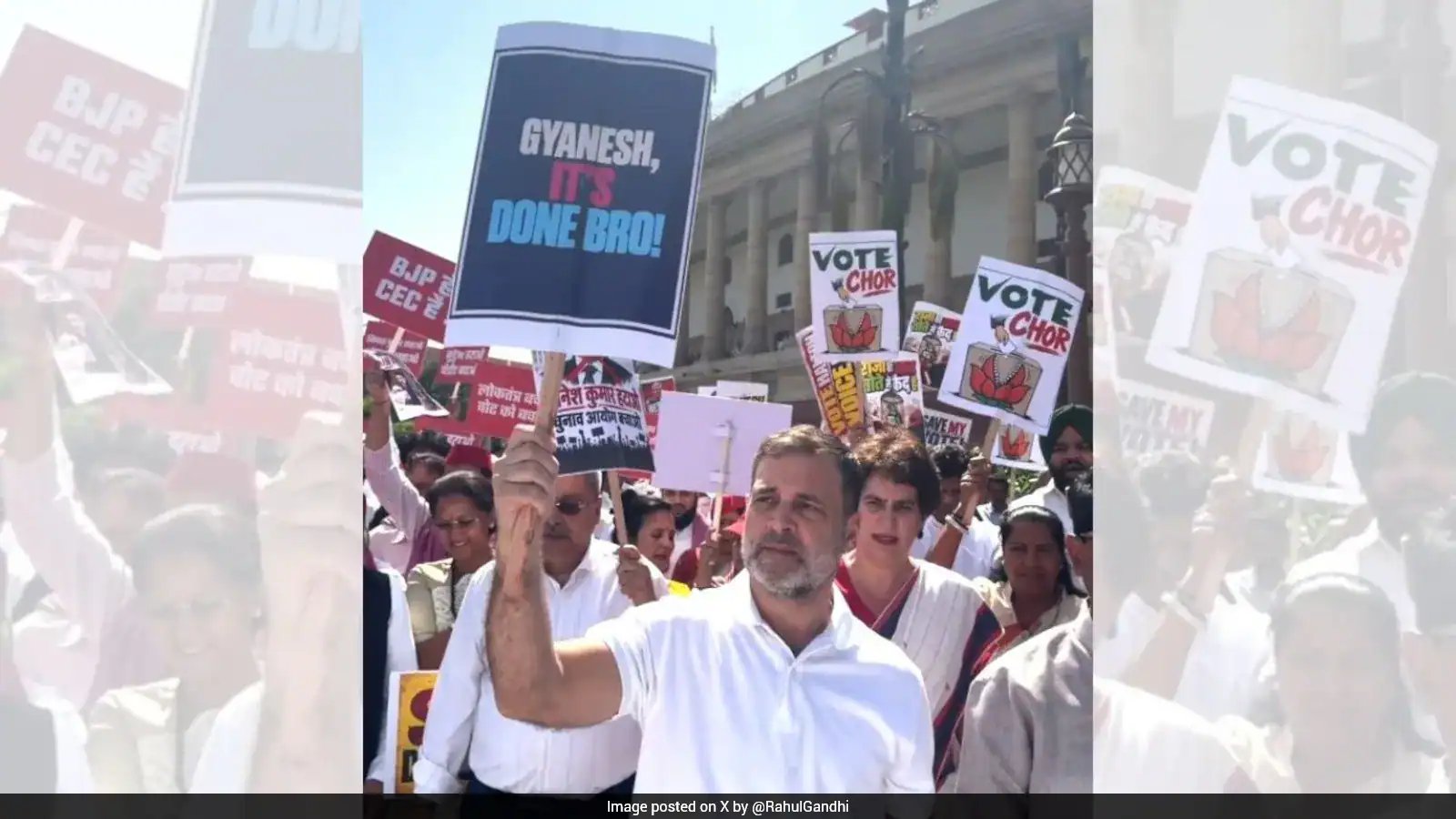 "Gyanesh, It’s Done, Bro": Rahul Gandhi’s Bold March to the Poll Panel Sparks Political Firestorm