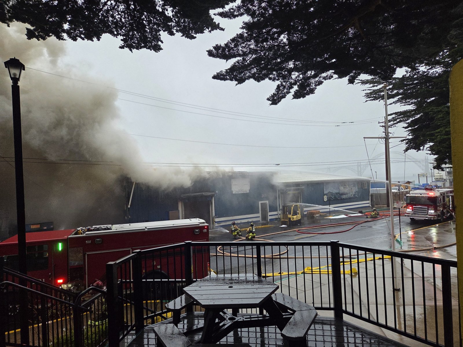 Inferno at Newport Seafood Plant Triggers Mandatory Bayfront Evacuations