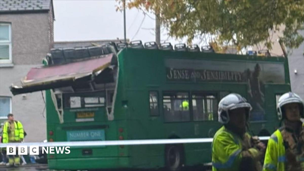 Newport School Bus Wedged Under Railway Bridge; Three Children Injured