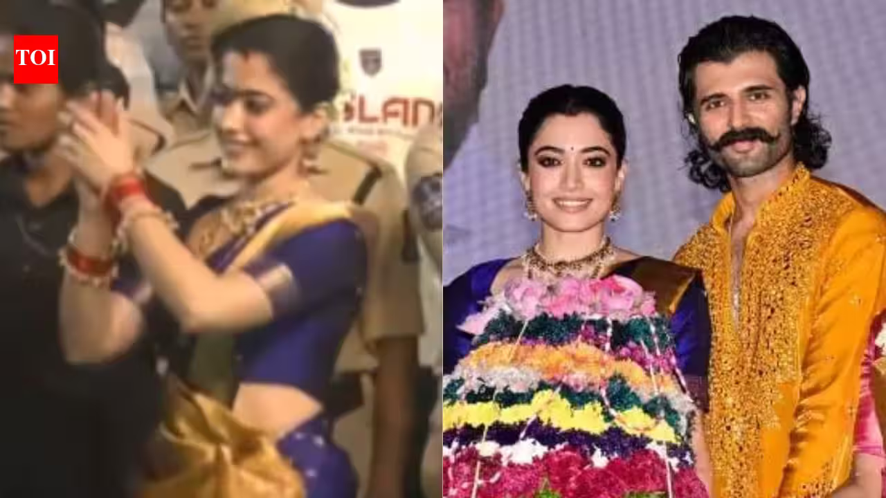 Rashmika Mandanna Embraces New Title as Telangana’s ‘Official Daughter-in-Law’ in First Post-Wedding Bathukamma!