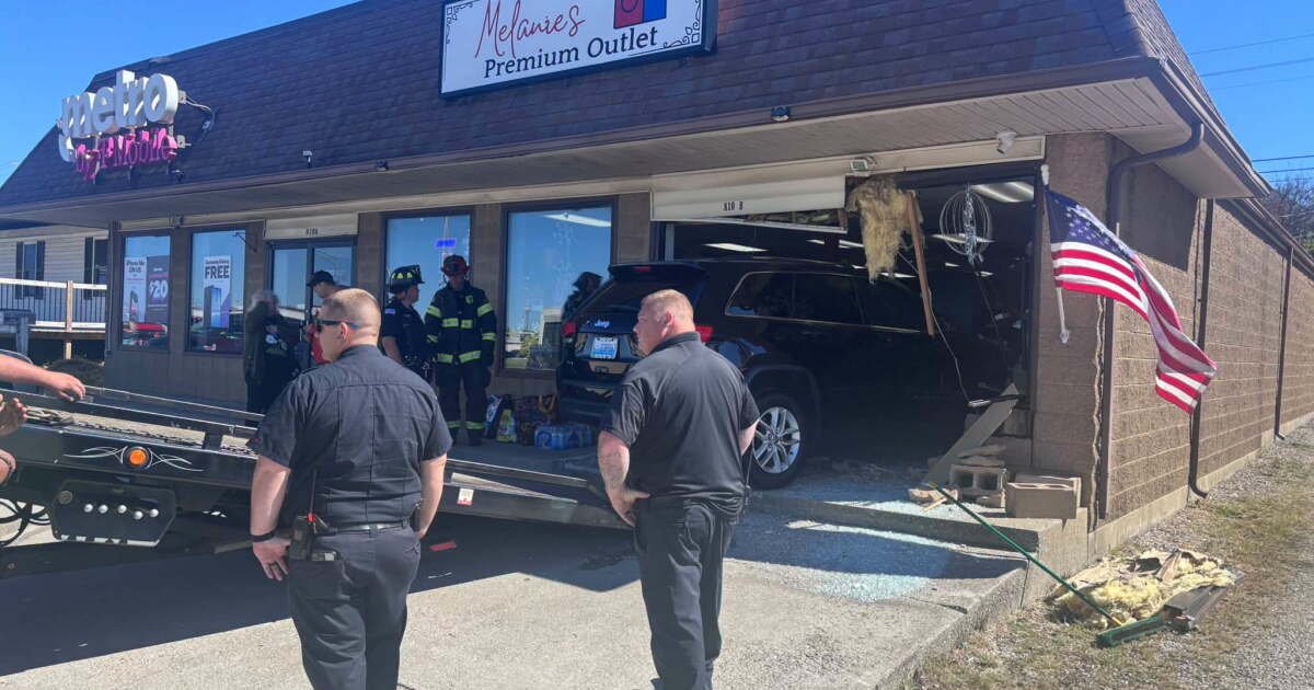 Shattered Glass, Open Doors: SUV Plows Into Winchester Storefront
