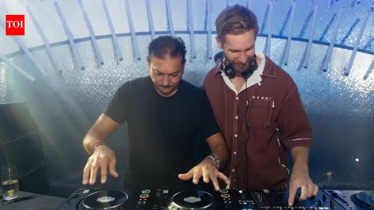 Spinning Tracks and Sixes: Ravi Shastri and Calvin Harris Team Up in Athens
