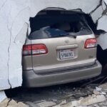 Van Vanishes Into Shop: High-Speed Red Light Runner Shatters South L.A. Storefront