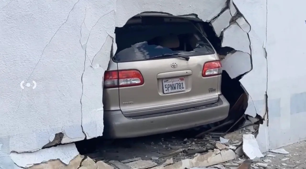 Van Vanishes Into Shop: High-Speed Red Light Runner Shatters South L.A. Storefront