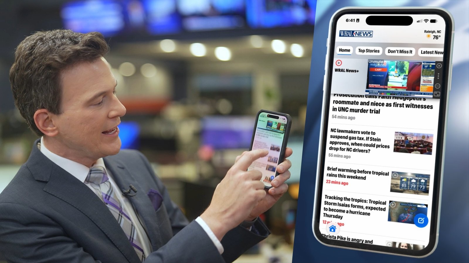 WRAL Rewires: New App Update Delivers Sleek Navigation and Dark Mode Experience