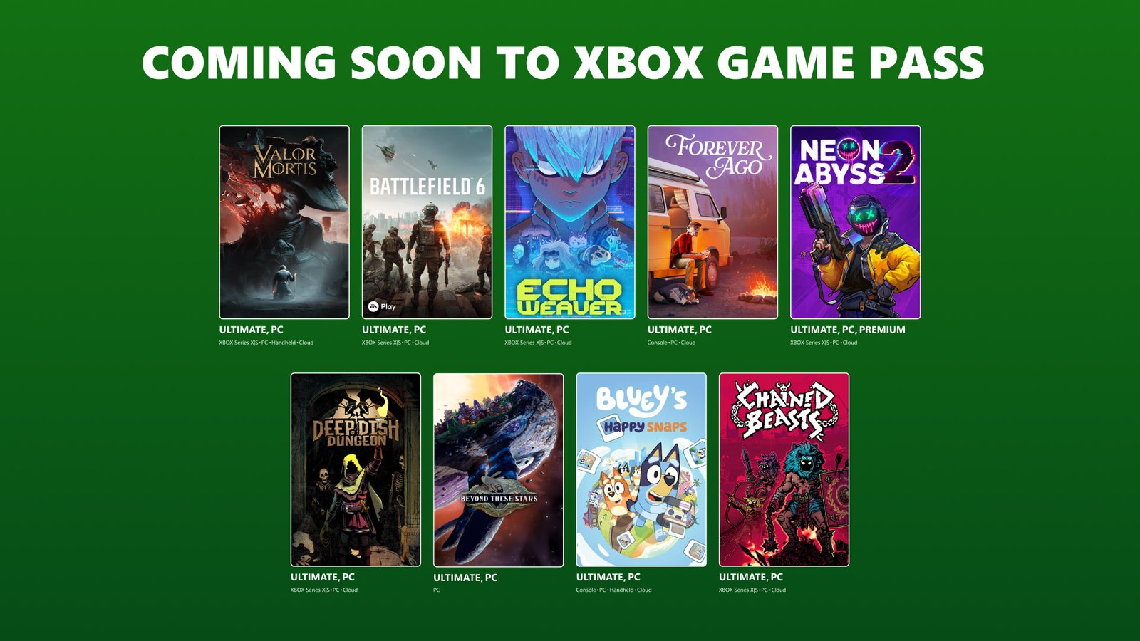 Xbox Game Pass Loads Up: Battlefield 6, Valor Mortis, and Forever Ago Headline a Massive New Drop