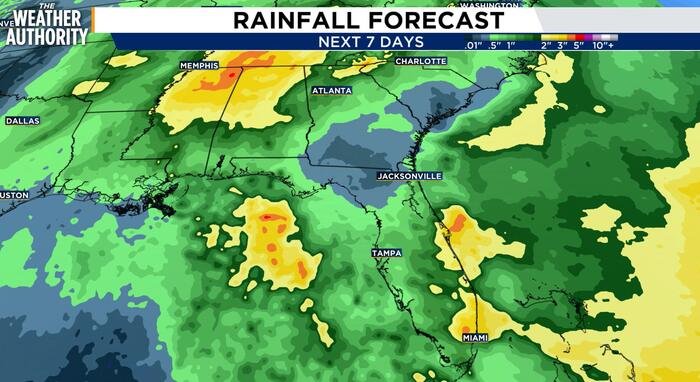 Soaked Sunday: Tropical Disturbance Unloads Heavy Rain Across Region